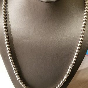 32" Sterling silver Beaded Necklace